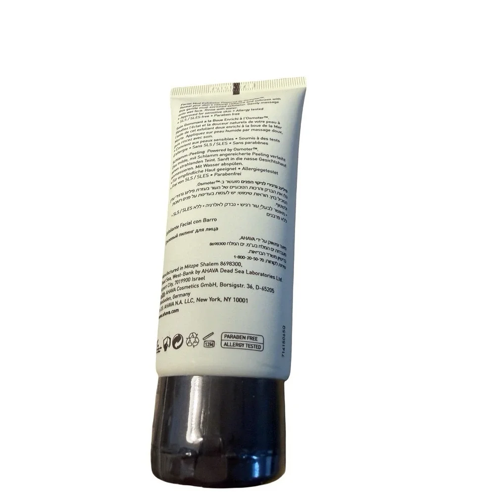 AHAVA Time To Clear FACIAL MUD EXFOLIATOR, 3.4 fl oz / 100 ml NIB + sealed